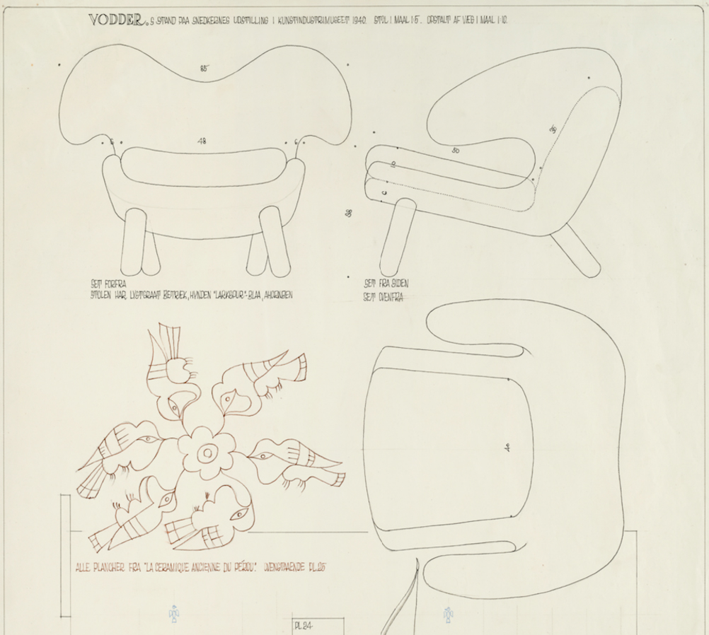 ペリカンチェアのデザイン図の画像